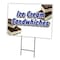 Signmission Ice Cream Sandwiches Yard Sign & Stake outdoor plastic coroplast window, C-1216 Ice Cream Sandwiches C-1216 Ice Cream Sandwiches - alternate 1
